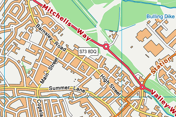 S73 8DQ map - OS VectorMap District (Ordnance Survey) S73 8DQ map - OS VectorMap District (Ordnance Survey)
