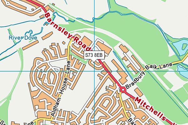 S73 8EB map - OS VectorMap District (Ordnance Survey) S73 8EB map - OS VectorMap District (Ordnance Survey)