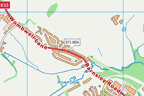 S73 8EN map - OS VectorMap District (Ordnance Survey) S73 8EN map - OS VectorMap District (Ordnance Survey)