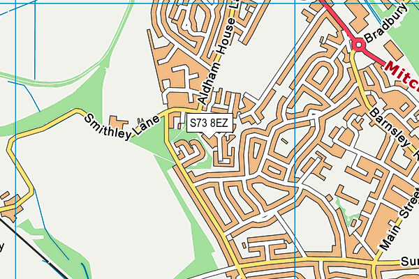 S73 8EZ map - OS VectorMap District (Ordnance Survey) S73 8EZ map - OS VectorMap District (Ordnance Survey)
