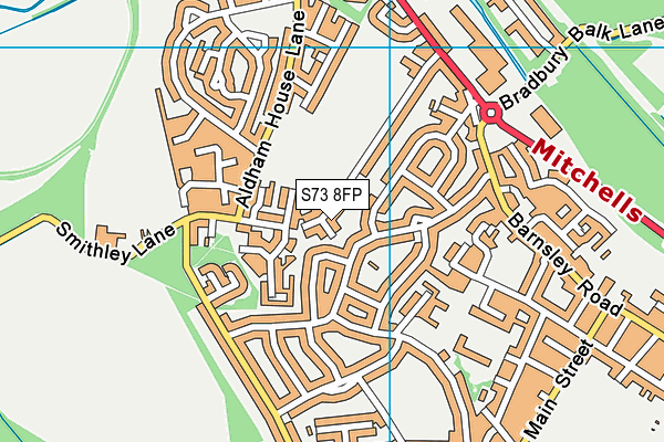 S73 8FP map - OS VectorMap District (Ordnance Survey) S73 8FP map - OS VectorMap District (Ordnance Survey)