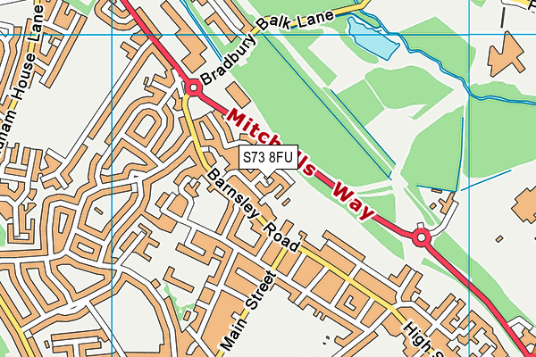S73 8FU map - OS VectorMap District (Ordnance Survey) S73 8FU map - OS VectorMap District (Ordnance Survey)