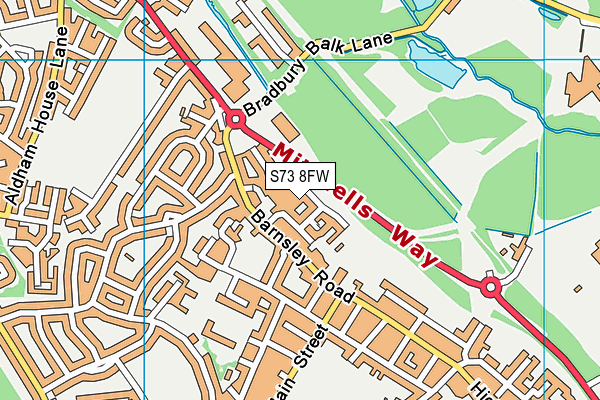 S73 8FW map - OS VectorMap District (Ordnance Survey) S73 8FW map - OS VectorMap District (Ordnance Survey)