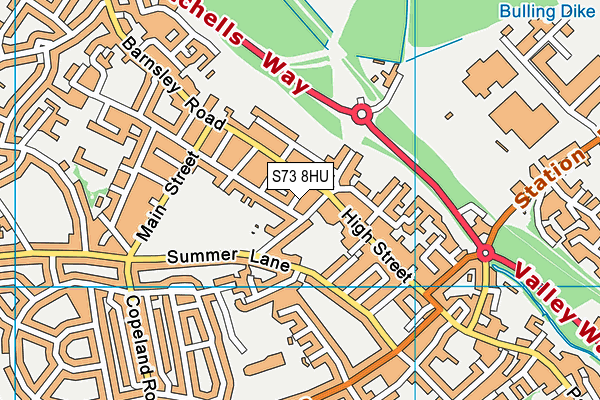 S73 8HU map - OS VectorMap District (Ordnance Survey) S73 8HU map - OS VectorMap District (Ordnance Survey)