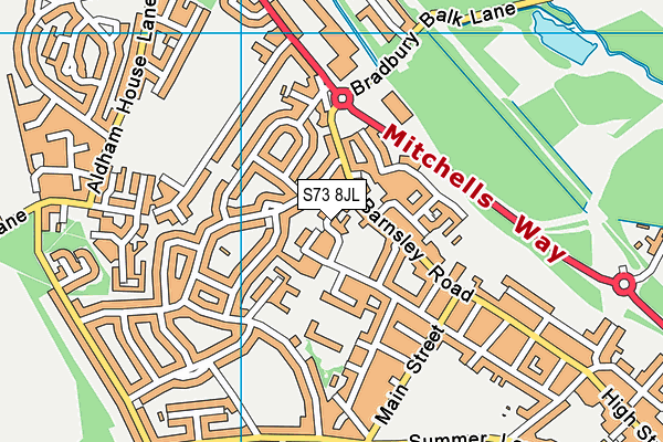 S73 8JL map - OS VectorMap District (Ordnance Survey) S73 8JL map - OS VectorMap District (Ordnance Survey)