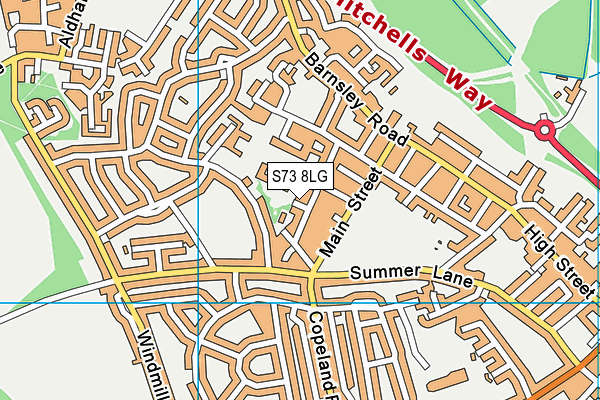 S73 8LG map - OS VectorMap District (Ordnance Survey) S73 8LG map - OS VectorMap District (Ordnance Survey)