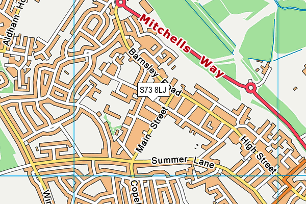 S73 8LJ map - OS VectorMap District (Ordnance Survey) S73 8LJ map - OS VectorMap District (Ordnance Survey)