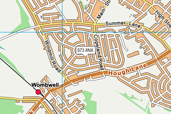 S73 8NX map - OS VectorMap District (Ordnance Survey) S73 8NX map - OS VectorMap District (Ordnance Survey)