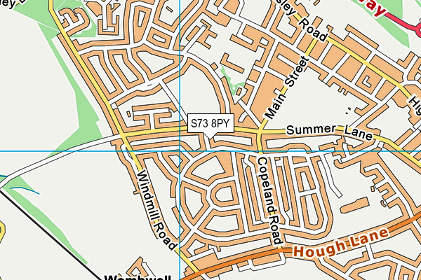 S73 8PY map - OS VectorMap District (Ordnance Survey) S73 8PY map - OS VectorMap District (Ordnance Survey)
