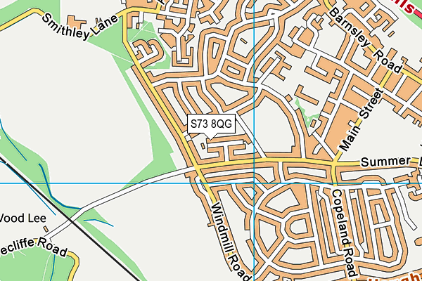 S73 8QG map - OS VectorMap District (Ordnance Survey) S73 8QG map - OS VectorMap District (Ordnance Survey)