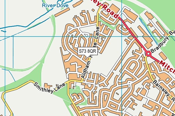 S73 8QR map - OS VectorMap District (Ordnance Survey) S73 8QR map - OS VectorMap District (Ordnance Survey)
