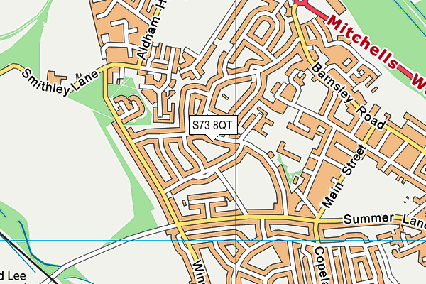 S73 8QT map - OS VectorMap District (Ordnance Survey) S73 8QT map - OS VectorMap District (Ordnance Survey)