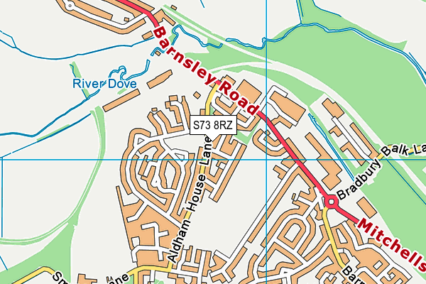 S73 8RZ map - OS VectorMap District (Ordnance Survey) S73 8RZ map - OS VectorMap District (Ordnance Survey)
