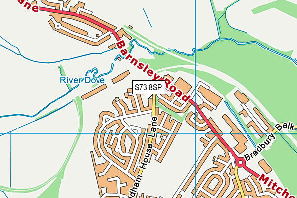 S73 8SP map - OS VectorMap District (Ordnance Survey) S73 8SP map - OS VectorMap District (Ordnance Survey)