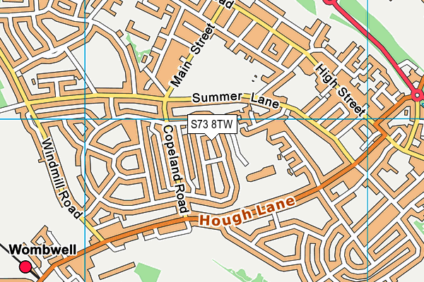 S73 8TW map - OS VectorMap District (Ordnance Survey) S73 8TW map - OS VectorMap District (Ordnance Survey)