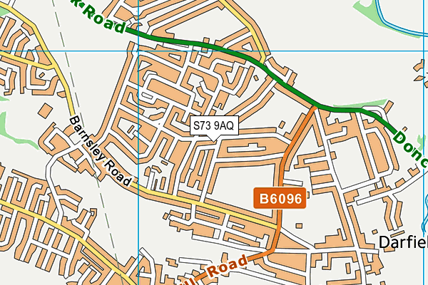 S73 9AQ map - OS VectorMap District (Ordnance Survey) S73 9AQ map - OS VectorMap District (Ordnance Survey)