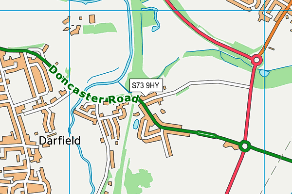 S73 9HY map - OS VectorMap District (Ordnance Survey) S73 9HY map - OS VectorMap District (Ordnance Survey)