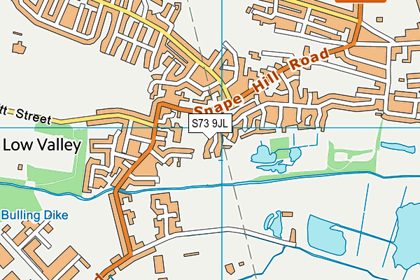 S73 9JL map - OS VectorMap District (Ordnance Survey) S73 9JL map - OS VectorMap District (Ordnance Survey)
