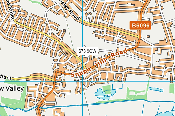 S73 9QW map - OS VectorMap District (Ordnance Survey)