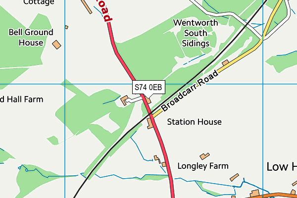 S74 0EB map - OS VectorMap District (Ordnance Survey) S74 0EB map - OS VectorMap District (Ordnance Survey)