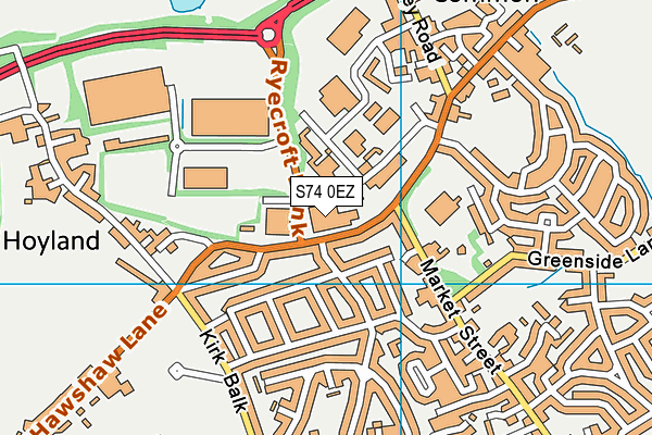 S74 0EZ map - OS VectorMap District (Ordnance Survey) S74 0EZ map - OS VectorMap District (Ordnance Survey)