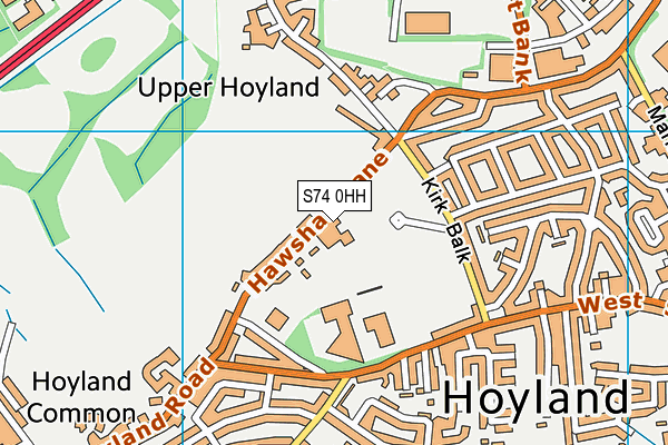S74 0HH map - OS VectorMap District (Ordnance Survey) S74 0HH map - OS VectorMap District (Ordnance Survey)
