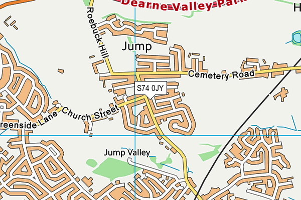 S74 0JY map - OS VectorMap District (Ordnance Survey) S74 0JY map - OS VectorMap District (Ordnance Survey)