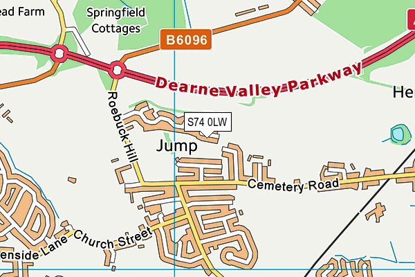 S74 0LW map - OS VectorMap District (Ordnance Survey) S74 0LW map - OS VectorMap District (Ordnance Survey)