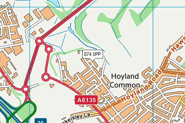 S74 0PP map - OS VectorMap District (Ordnance Survey) S74 0PP map - OS VectorMap District (Ordnance Survey)