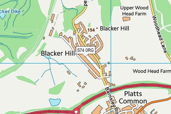 S74 0RG map - OS VectorMap District (Ordnance Survey) S74 0RG map - OS VectorMap District (Ordnance Survey)