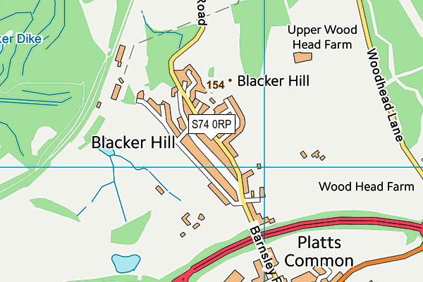 S74 0RP map - OS VectorMap District (Ordnance Survey) S74 0RP map - OS VectorMap District (Ordnance Survey)