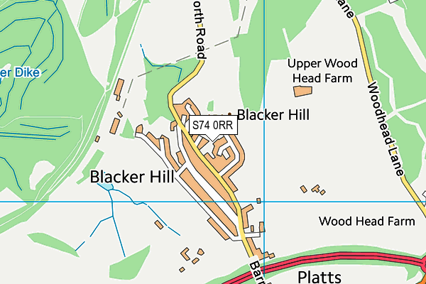 S74 0RR map - OS VectorMap District (Ordnance Survey) S74 0RR map - OS VectorMap District (Ordnance Survey)