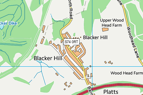 S74 0RT map - OS VectorMap District (Ordnance Survey) S74 0RT map - OS VectorMap District (Ordnance Survey)