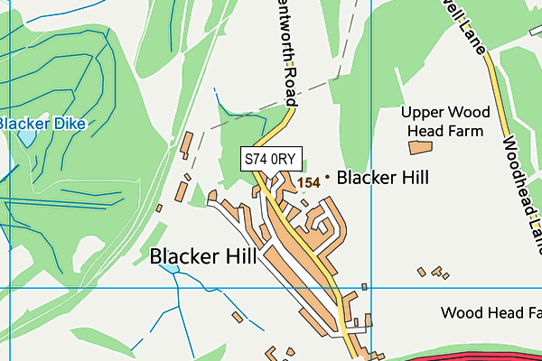 S74 0RY map - OS VectorMap District (Ordnance Survey) S74 0RY map - OS VectorMap District (Ordnance Survey)