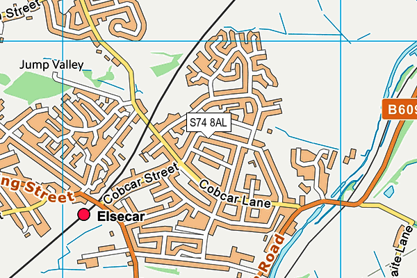 S74 8AL map - OS VectorMap District (Ordnance Survey) S74 8AL map - OS VectorMap District (Ordnance Survey)