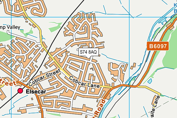 S74 8AQ map - OS VectorMap District (Ordnance Survey) S74 8AQ map - OS VectorMap District (Ordnance Survey)
