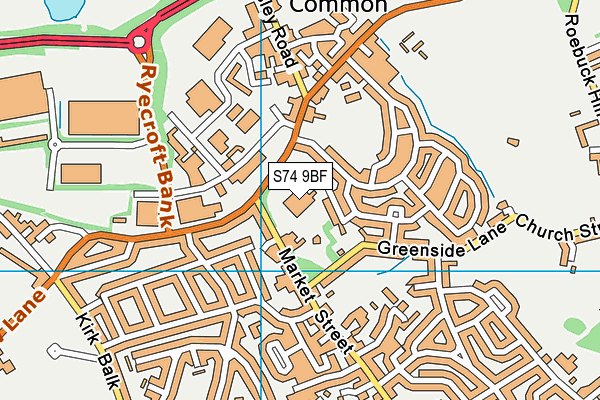 S74 9BF map - OS VectorMap District (Ordnance Survey) S74 9BF map - OS VectorMap District (Ordnance Survey)