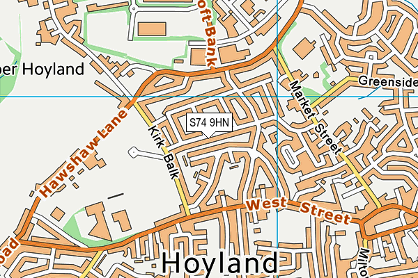 S74 9HN map - OS VectorMap District (Ordnance Survey) S74 9HN map - OS VectorMap District (Ordnance Survey)