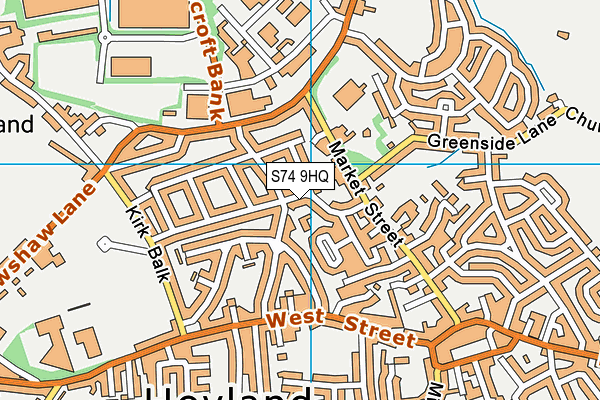S74 9HQ map - OS VectorMap District (Ordnance Survey) S74 9HQ map - OS VectorMap District (Ordnance Survey)