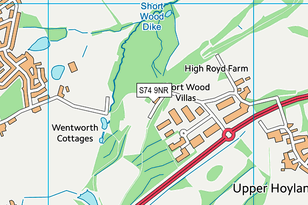 S74 9NR map - OS VectorMap District (Ordnance Survey) S74 9NR map - OS VectorMap District (Ordnance Survey)