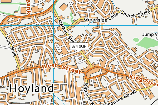 S74 9QP map - OS VectorMap District (Ordnance Survey) S74 9QP map - OS VectorMap District (Ordnance Survey)