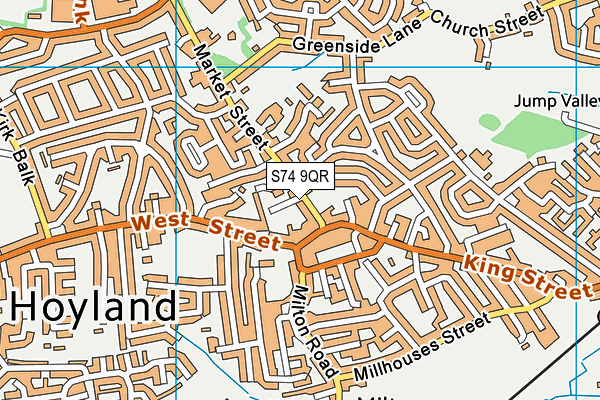 S74 9QR map - OS VectorMap District (Ordnance Survey) S74 9QR map - OS VectorMap District (Ordnance Survey)