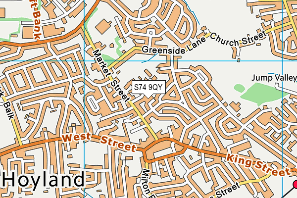 S74 9QY map - OS VectorMap District (Ordnance Survey) S74 9QY map - OS VectorMap District (Ordnance Survey)