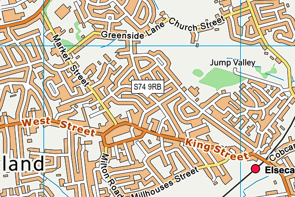 S74 9RB map - OS VectorMap District (Ordnance Survey) S74 9RB map - OS VectorMap District (Ordnance Survey)