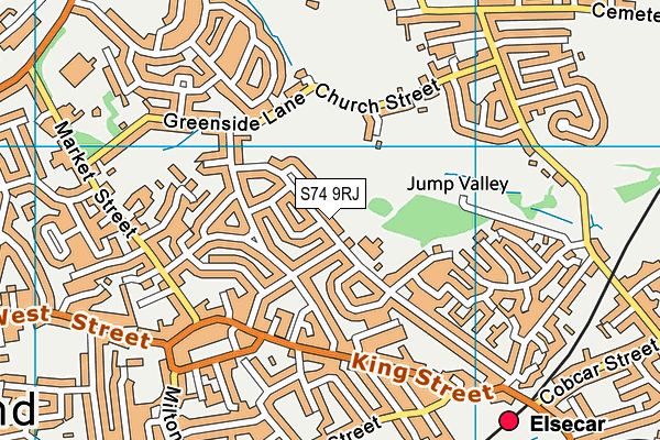 S74 9RJ map - OS VectorMap District (Ordnance Survey) S74 9RJ map - OS VectorMap District (Ordnance Survey)