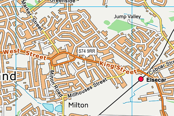 S74 9RR map - OS VectorMap District (Ordnance Survey) S74 9RR map - OS VectorMap District (Ordnance Survey)