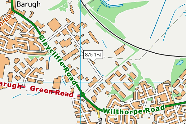 S75 1FJ map - OS VectorMap District (Ordnance Survey) S75 1FJ map - OS VectorMap District (Ordnance Survey)