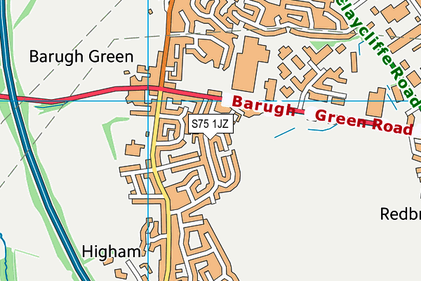 S75 1JZ map - OS VectorMap District (Ordnance Survey) S75 1JZ map - OS VectorMap District (Ordnance Survey)