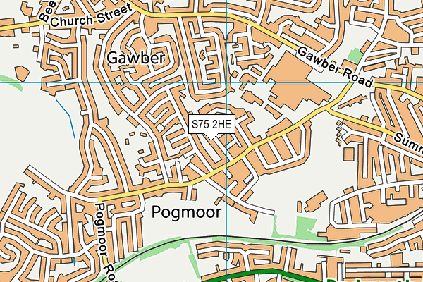 S75 2HE map - OS VectorMap District (Ordnance Survey) S75 2HE map - OS VectorMap District (Ordnance Survey)