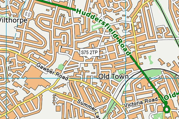 S75 2TP map - OS VectorMap District (Ordnance Survey) S75 2TP map - OS VectorMap District (Ordnance Survey)